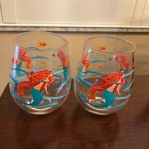 Mermaid Themed Glasses Set Plastic